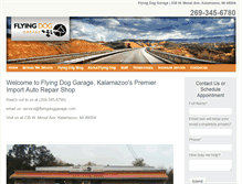 Tablet Screenshot of flyingdoggarage.com